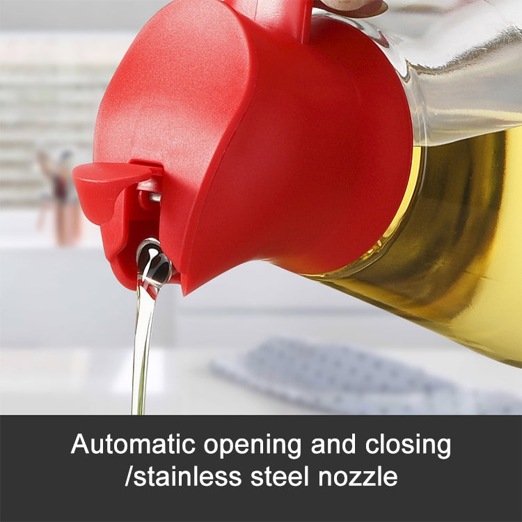 Automatic Lid Open Glass Oil Bottle(Green) - Condiment Bottles & Hip Flasks by PMC TechLife | Online Shopping South Africa | PMC TechLife | Buy Now Pay Later Mobicred