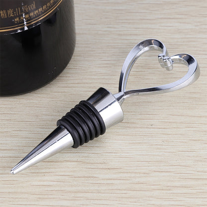 Creative Heart Design Wine Bottle Stopper(Silver) - Bottle Stopper by PMC Jewellery | Online Shopping South Africa | PMC Jewellery | Buy Now Pay Later Mobicred