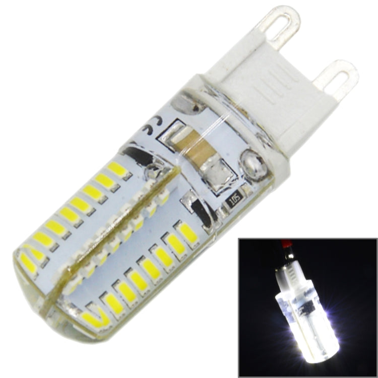 G9 4W 210LM  Silicone Corn Light Bulb, 64 LED SMD 3014, White Light, AC 220V - free shipping - PMc TechLife - Order now!