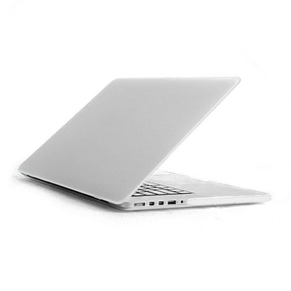 ENKAY for MacBook Pro Retina 15.4 inch (US Version) / A1398 4 in 1 Frosted Hard Shell Plastic Protective Case with Screen Protector & Keyboard Guard & Anti-dust Plugs(White) - MacBook Pro Cases by ENKAY | Online Shopping South Africa | PMC Jewellery | Buy Now Pay Later Mobicred