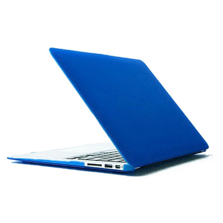 ENKAY for MacBook Air 11.6 inch (US Version) / A1370 / A1465 4 in 1 Frosted Hard Shell Plastic Protective Case with Screen Protector & Keyboard Guard & Anti-dust Plugs(Dark Blue) - MacBook Air Cases by ENKAY | Online Shopping South Africa | PMC Jewellery | Buy Now Pay Later Mobicred