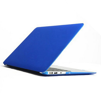 ENKAY for MacBook Air 11.6 inch (US Version) / A1370 / A1465 4 in 1 Frosted Hard Shell Plastic Protective Case with Screen Protector & Keyboard Guard & Anti-dust Plugs(Dark Blue) - MacBook Air Cases by ENKAY | Online Shopping South Africa | PMC Jewellery | Buy Now Pay Later Mobicred