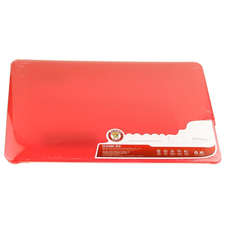 ENKAY for Macbook Air 13.3 inch (US Version) / A1369 / A1466 Hat-Prince 3 in 1 Frosted Hard Shell Plastic Protective Case with Keyboard Guard & Port Dust Plug(Red) - MacBook Air Cases by ENKAY | Online Shopping South Africa | PMC Jewellery | Buy Now Pay Later Mobicred