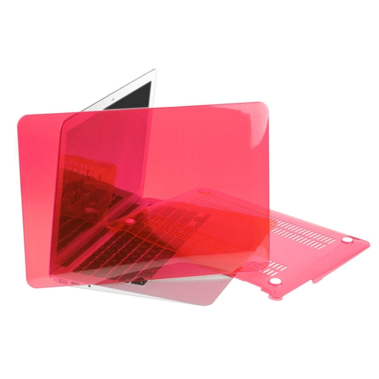 ENKAY for Macbook Air 11.6 inch (US Version) / A1370 / A1465 Hat-Prince 3 in 1 Crystal Hard Shell Plastic Protective Case with Keyboard Guard & Port Dust Plug(Red) - MacBook Air Cases by ENKAY | Online Shopping South Africa | PMC Jewellery | Buy Now Pay Later Mobicred