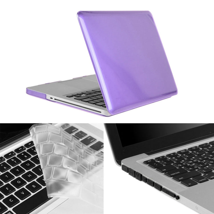 ENKAY for Macbook Pro 15.4 inch (US Version) / A1286 Hat-Prince 3 in 1 Crystal Hard Shell Plastic Protective Case with Keyboard Guard & Port Dust Plug(Purple) - free shipping - PMC Jewellery - Order now!