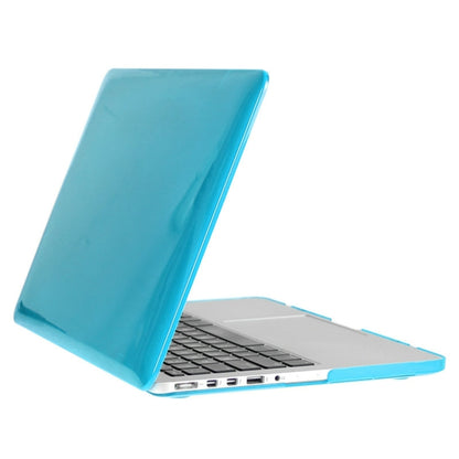 ENKAY for Macbook Pro Retina 15.4 inch (US Version) / A1398 Hat-Prince 3 in 1 Crystal Hard Shell Plastic Protective Case with Keyboard Guard & Port Dust Plug(Blue) - MacBook Pro Cases by ENKAY | Online Shopping South Africa | PMC Jewellery | Buy Now Pay Later Mobicred