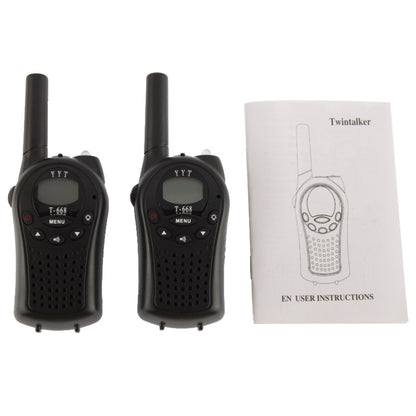 2 PCS T-668 400-470MHz 1.0 inch LCD 8 / 20 / 22CHS Walkie Talkie Set - Handheld Walkie Talkie by PMC Jewellery | Online Shopping South Africa | PMC Jewellery | Buy Now Pay Later Mobicred