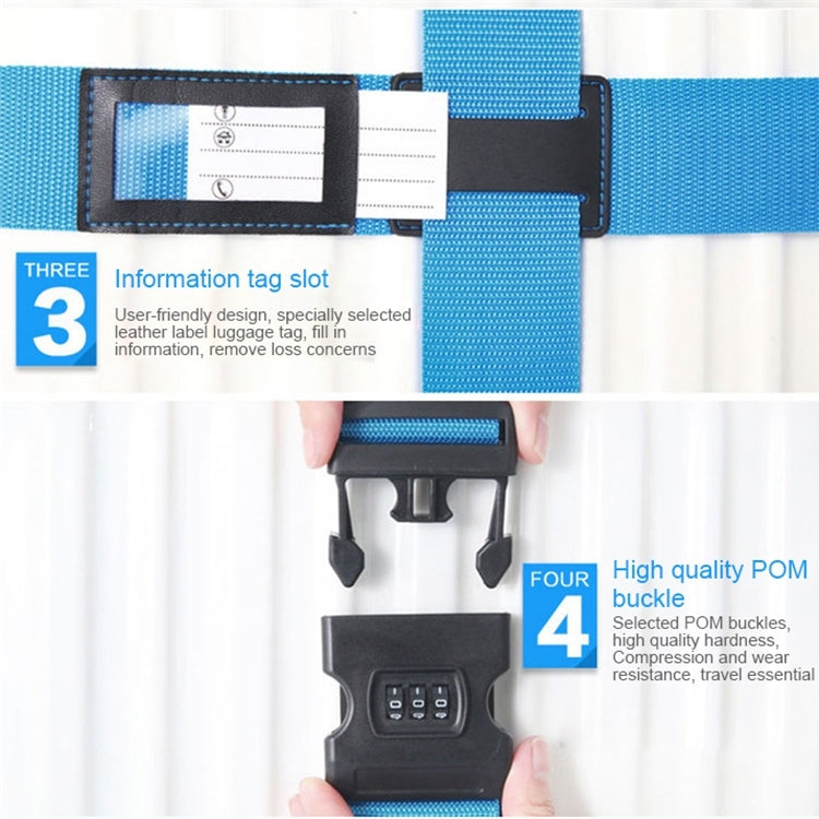 Luggage Strap Cross Belt Adjustable Packing Band Belt Strap with Password Lock for Luggage Travel Suitcase(Colour) - Tapes & Ropes by PMC Jewellery | Online Shopping South Africa | PMC Jewellery | Buy Now Pay Later Mobicred