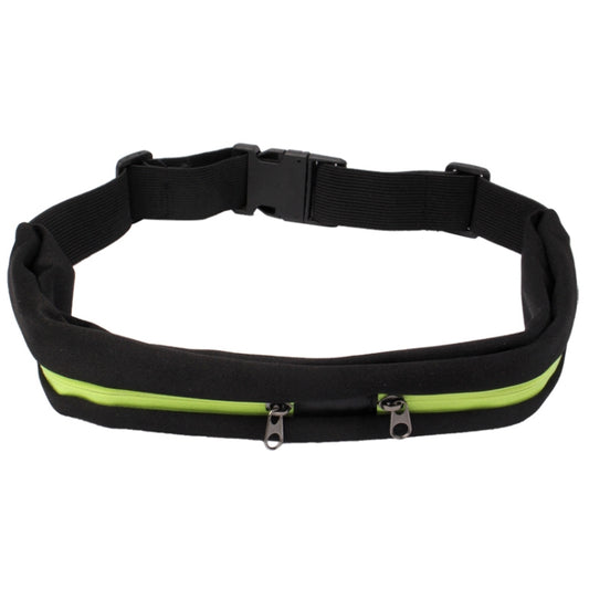 Sports Waterproof Elastic Waist Bag Two Pockets Fanny Pack Zip Pouch - Waist Bags by PMC Jewellery | Online Shopping South Africa | PMC Jewellery | Buy Now Pay Later Mobicred