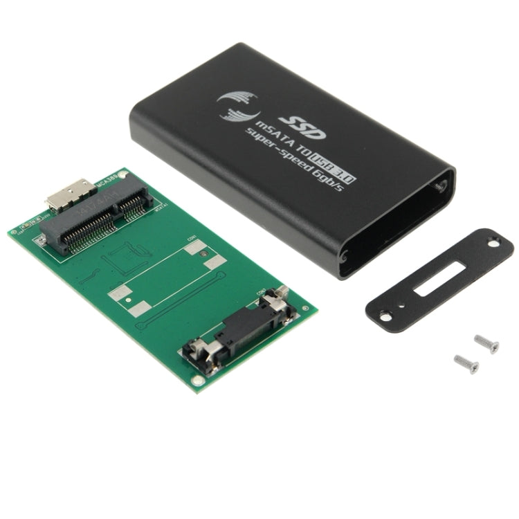 6gb/s mSATA Solid State Disk SSD to USB 3.0 Hard Disk Case(Black) - HDD Enclosure by PMC TechLife | Online Shopping South Africa | PMC TechLife