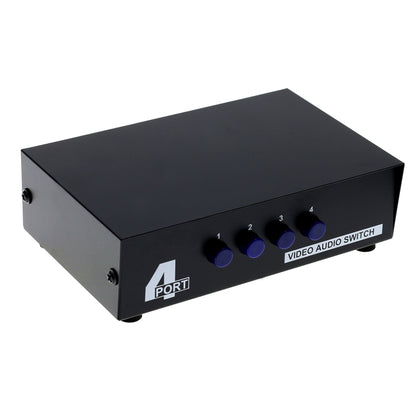 4 Port Input 1 Output Audio Video AV RCA Switch Box - Splitter Adapter by PMC Jewellery | Online Shopping South Africa | PMC Jewellery | Buy Now Pay Later Mobicred