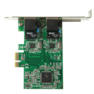 PCI-Express Dual Gigabit Ethernet Controller Card Adapter 2 Port RJ45 10/100/1000 BASE-T (IO-PCE8111-2GLAN) - Add-on Cards by PMC Jewellery | Online Shopping South Africa | PMC Jewellery