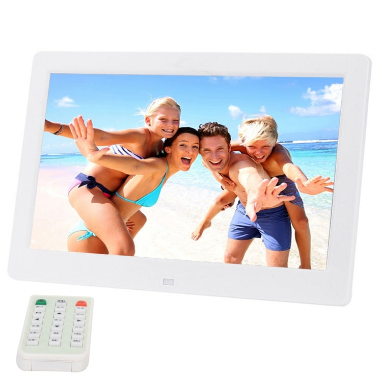 10.1 inch HD Wide Screen Digital Photo Frame with Holder & Remote Control, Allwinner E200, Alarm Clock / MP3 / MP4 / Movie Player(White) - 11 inch Below by PMC Jewellery | Online Shopping South Africa | PMC Jewellery | Buy Now Pay Later Mobicred