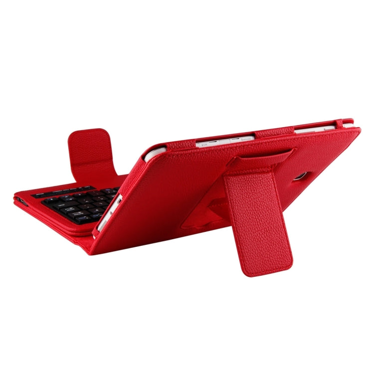 For Galaxy Tab A 8.0 / T350 2 in 1 Detachable Bluetooth Keyboard Litchi Texture Leather Tablet Case with Holder(Red) - Samsung Keyboard by PMC Jewellery | Online Shopping South Africa | PMC Jewellery | Buy Now Pay Later Mobicred