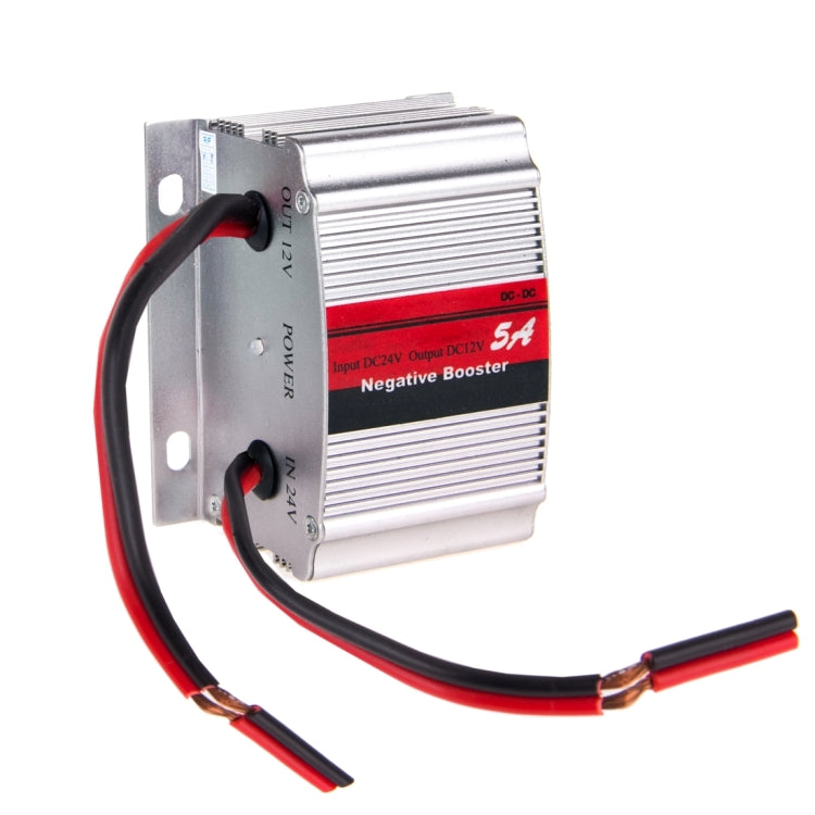 RF-5A DC 24V to 12V Car Power Inverter Adapter Negative Booster Convert(Silver) - Others by PMC TechLife | Online Shopping South Africa | PMC TechLife | Buy Now Pay Later Mobicred