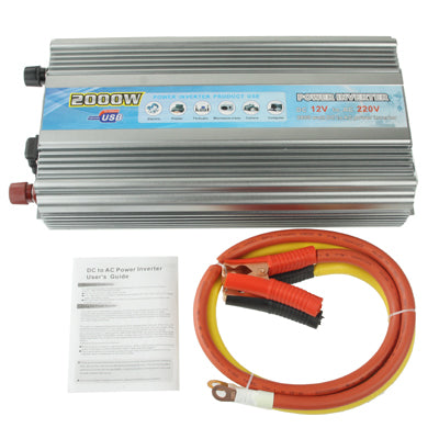 2000W DC 12V to AC 220V Car Power Inverter with USB Port & Booster Cable - Others by PMC Jewellery | Online Shopping South Africa | PMC Jewellery | Buy Now Pay Later Mobicred