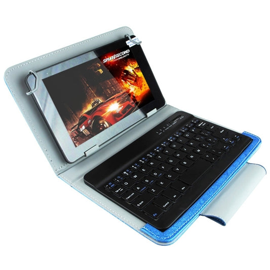 Universal Bluetooth Keyboard with Leather Tablet Case & Holder for Ainol / PiPO / Ramos 9.7 inch / 10.1 inch Tablet PC(Blue) - Universal Keyboard by PMC Jewellery | Online Shopping South Africa | PMC Jewellery