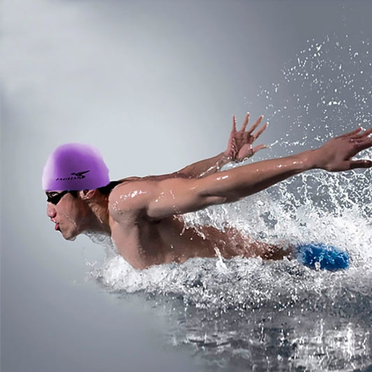 Pure Color Style Elastic Silicone Swimming Cap / Swimming Hat, SC309(Purple) - Swimming Caps by PMC Jewellery | Online Shopping South Africa | PMC Jewellery | Buy Now Pay Later Mobicred