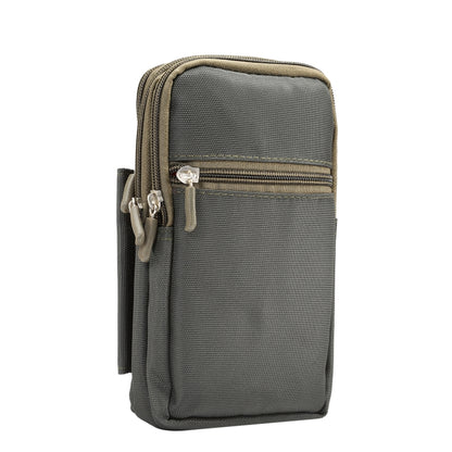 7 inch and Below Universal Polyester Men Vertical Style Case Waist Bag with Belt Hole & Climbing Buckle, For iPhone, Samsung, Sony, Huawei, Meizu, Lenovo, ASUS, Oneplus, Xiaomi, Cubot, Ulefone, Letv, DOOGEE, Vkworld, and other (Army Green) - More iPhone Cases by PMC Jewellery | Online Shopping South Africa | PMC Jewellery | Buy Now Pay Later Mobicred