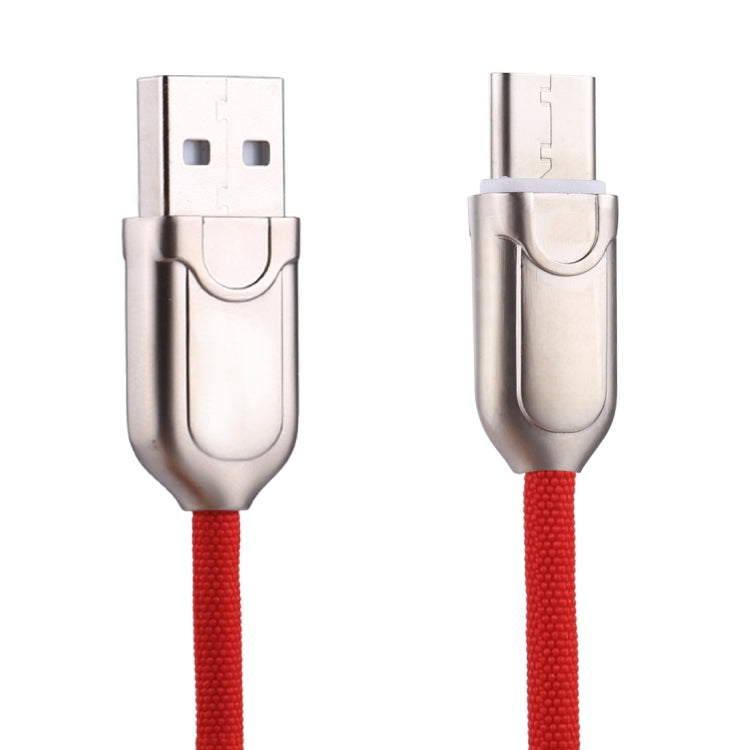 1m 2A USB-C / Type-C to USB 2.0 Data Sync Quick Charger Cable(Red) - USB-C & Type-C Cable by PMC TechLife | Online Shopping South Africa | PMC TechLife | Buy Now Pay Later Mobicred