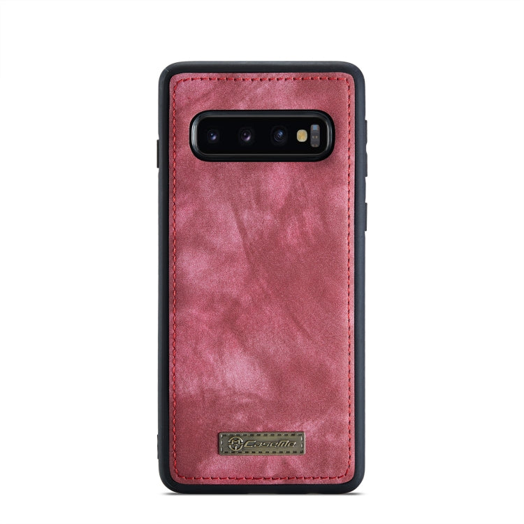 For Samsung Galaxy S10 CaseMe-008 Detachable Multifunctional Flip Leather Phone Case(Red) - Galaxy Phone Cases by CaseMe | Online Shopping South Africa | PMC Jewellery | Buy Now Pay Later Mobicred