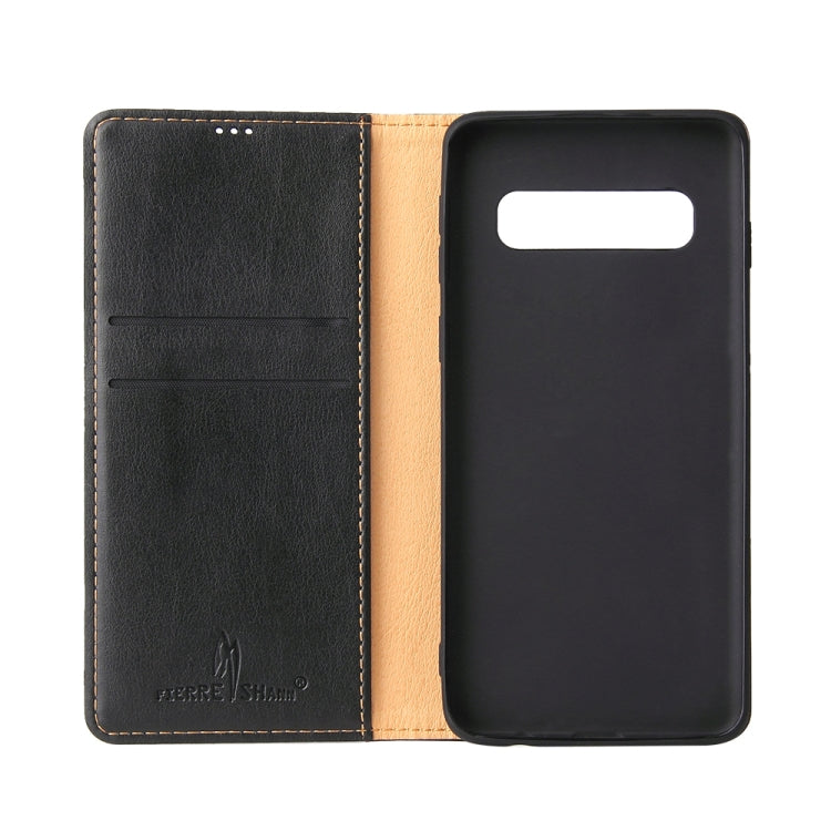 Horizontal Flip PU Leather Case for Galaxy S10+, with Holder & Card Slot & Wallet(Black) - Galaxy Phone Cases by PMC Jewellery | Online Shopping South Africa | PMC Jewellery