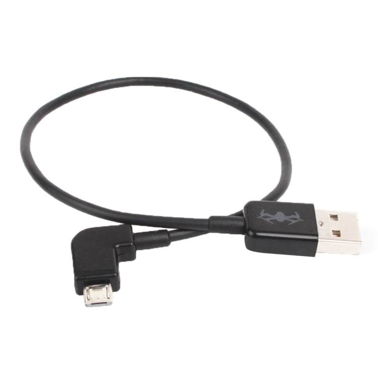 30cm USB to Micro USB Right Angle Data Connector Cable for DJI SPARK / MAVIC PRO / Phantom 3 & 4 / Inspire 1 & 2 - Cable & Adapter by PMC TechLife | Online Shopping South Africa | PMC TechLife | Buy Now Pay Later Mobicred