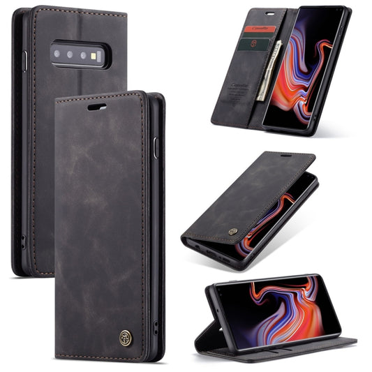 CaseMe-013 Multifunctional Retro Frosted Horizontal Flip Leather Case for Galaxy S10 Plus, with Card Slot & Holder & Wallet (Black) - Galaxy Phone Cases by CaseMe | Online Shopping South Africa | PMC Jewellery | Buy Now Pay Later Mobicred