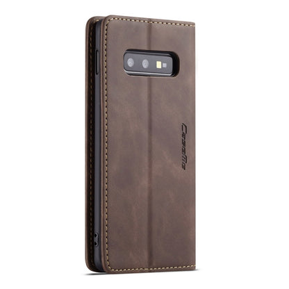 CaseMe-013 Multifunctional Retro Frosted Horizontal Flip Leather Case for Galaxy S10 E, with Card Slot & Holder & Wallet (Coffee) - Galaxy Phone Cases by CaseMe | Online Shopping South Africa | PMC Jewellery | Buy Now Pay Later Mobicred