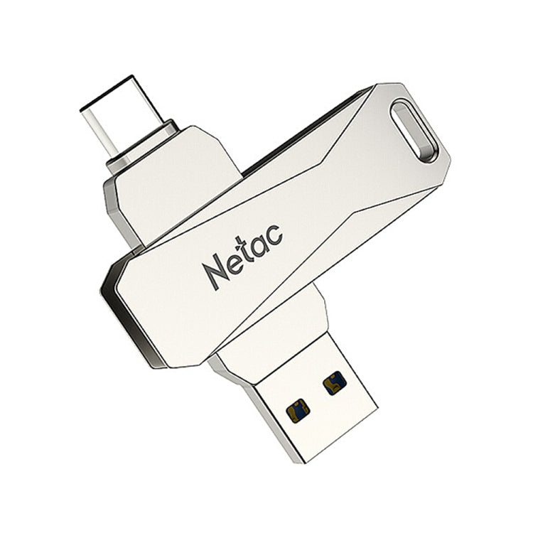 Netac U782C 128GB USB-C / Type-C + USB 3.0 360 Degrees Rotation Zinc Alloy Flash Drive OTG U Disk - USB Flash Drives by Netac | Online Shopping South Africa | PMC Jewellery | Buy Now Pay Later Mobicred