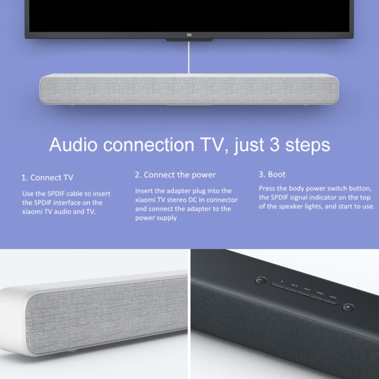Original Xiaomi Rectangle Cloth TV Audio Bluetooth 4.2, Support A2DP Music Playback(Black) - Desktop Speaker by Xiaomi | Online Shopping South Africa | PMC Jewellery | Buy Now Pay Later Mobicred