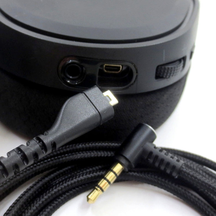 ZS0169 USB Braided Headphone Audio Cable for SteelSeries Arctis 3 / 5 / 7 / Pro(Black) - Headset Accessories by PMC TechLife | Online Shopping South Africa | PMC TechLife | Buy Now Pay Later Mobicred