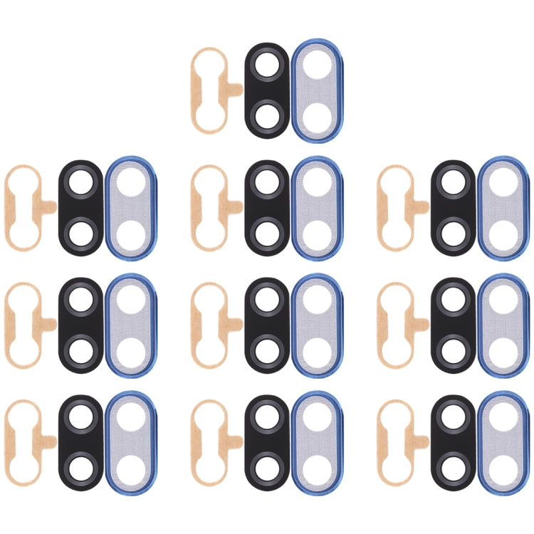 For Huawei Nova 3i 10pcs Back Camera Bezel with Lens Cover & Adhesive (Blue) - Camera by PMC TechLife | Online Shopping South Africa | PMC TechLife