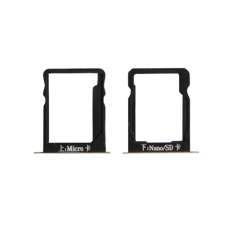 For Huawei Mate 7 SIM Card Tray and Micro SD Card Tray(Gold) - Card Socket by PMc TechLife | Online Shopping South Africa | PMc TechLife | Buy Now Pay Later Mobicred