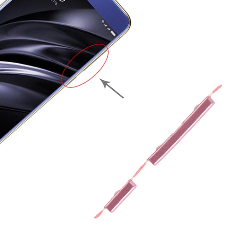 Power Button and Volume Control Button for Xiaomi Redmi 6A / Redmi 6(Pink) - Home key & Side Key by PMc TechLife | Online Shopping South Africa | PMc TechLife | Buy Now Pay Later Mobicred