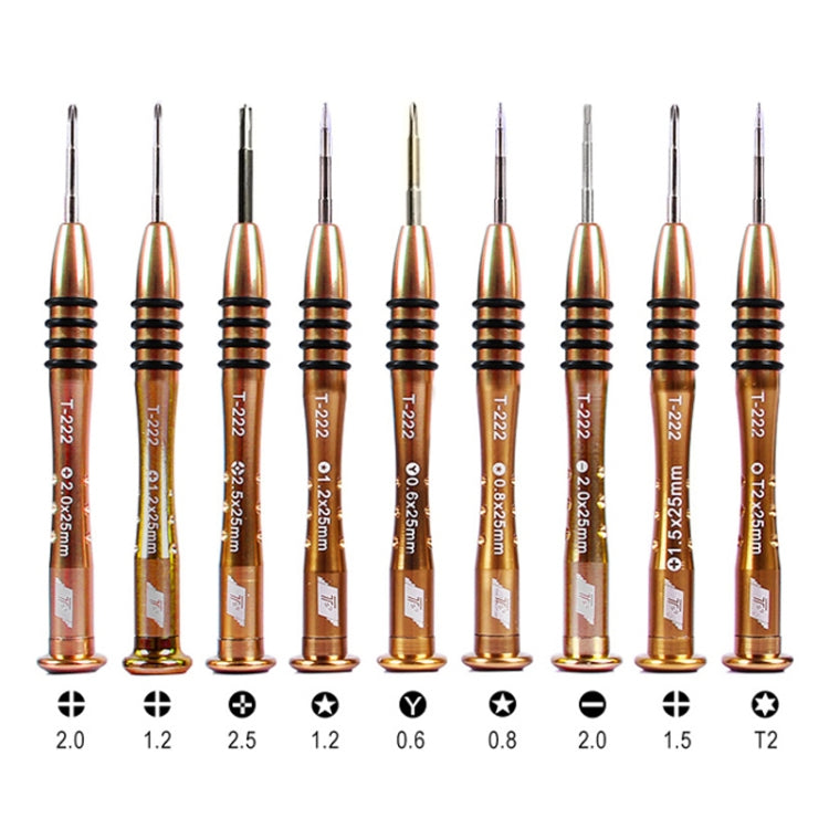 Kaisi T-222 9 in 1 Precision Screwdriver Professional Repair Opening Tool For Mobile Phone Tablet PC - Screwdriver Set by Kaisi | Online Shopping South Africa | PMC Jewellery | Buy Now Pay Later Mobicred