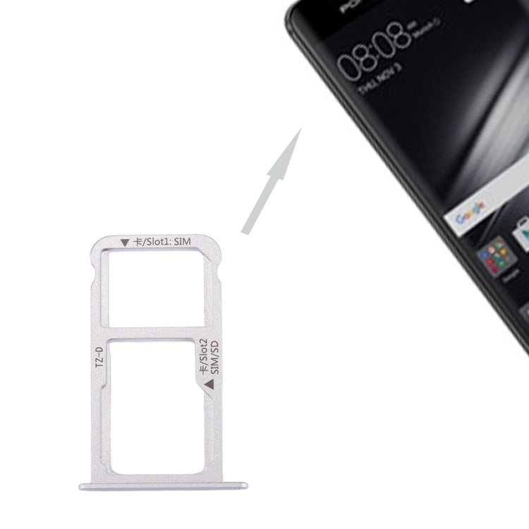 For Huawei Mate 9 SIM Card Tray & SIM / Micro SD Card Tray(Silver) - Card Socket by PMc TechLife | Online Shopping South Africa | PMc TechLife | Buy Now Pay Later Mobicred