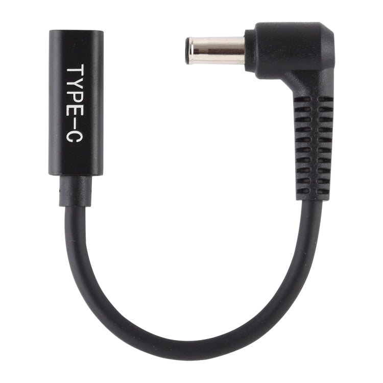 DP 5.0 x 1.0mm to Type-C Female Power Adapter Charger Cable(Black) - Universal Power Adapter by PMC Jewellery | Online Shopping South Africa | PMC Jewellery | Buy Now Pay Later Mobicred