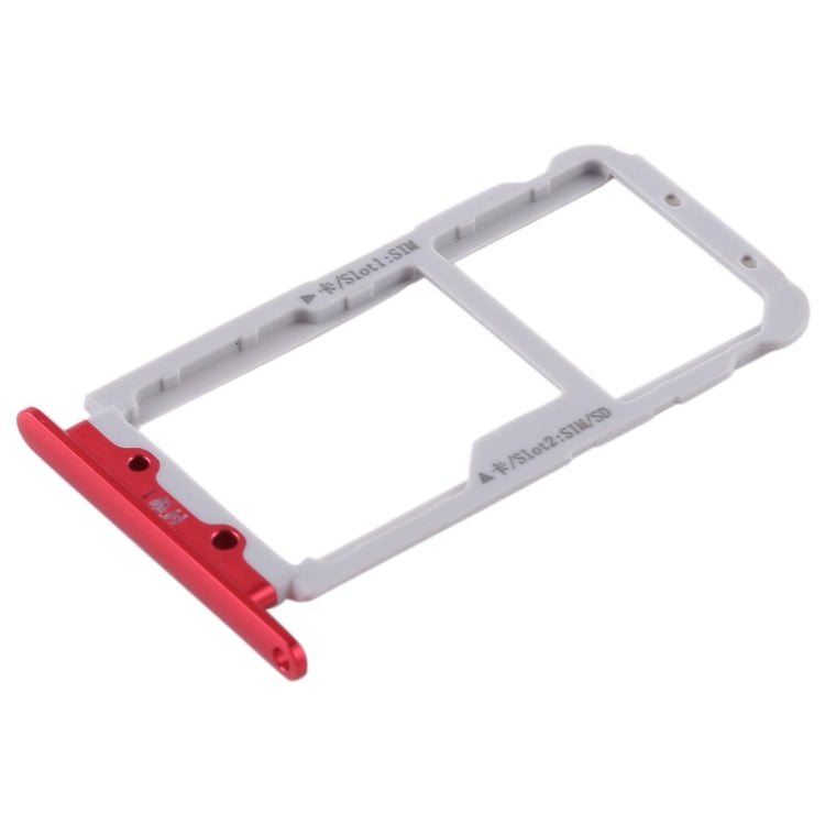 2 SIM Card Tray / Micro SD Card Tray for Huawei Nova 2s(Red) - Card Socket by PMc TechLife | Online Shopping South Africa | PMc TechLife | Buy Now Pay Later Mobicred