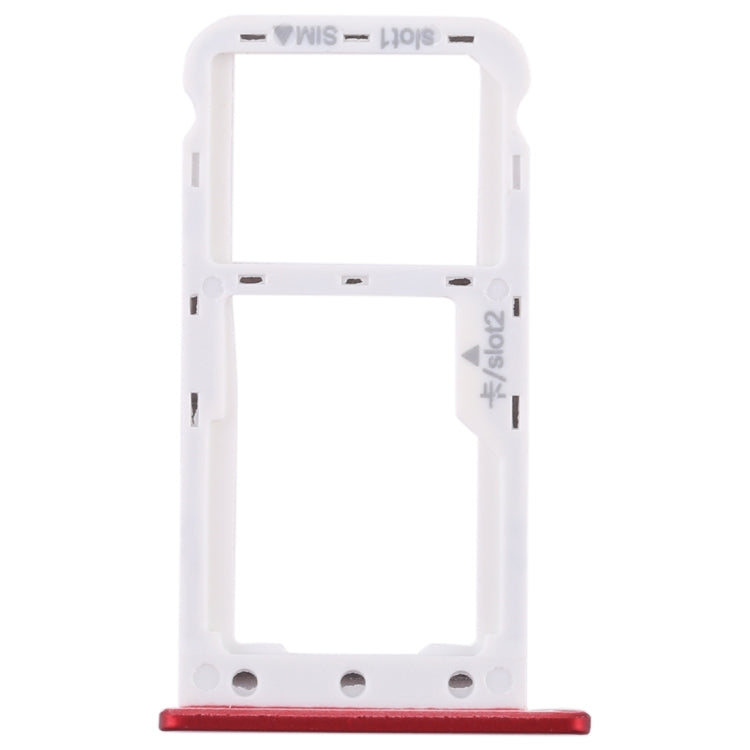 SIM Card Tray + SIM Card Tray / Micro SD Card for Huawei Enjoy 7 (Red) - Card Socket by PMc TechLife | Online Shopping South Africa | PMc TechLife | Buy Now Pay Later Mobicred
