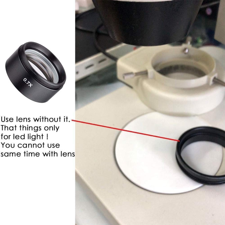 Stereo Microscopes Auxiliary Objective Lens Barlow Lens Magnifier 0.7X WD165 - Digital Microscope by PMC Jewellery | Online Shopping South Africa | PMC Jewellery | Buy Now Pay Later Mobicred