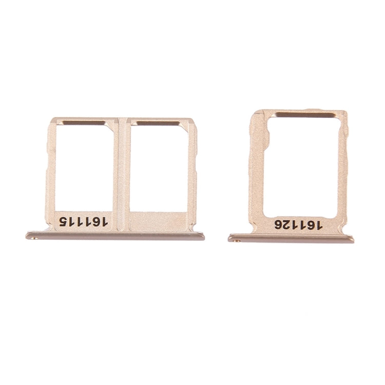 For Galaxy C9 Pro / C9000 SIM Card Tray + Micro SD Card Tray (Gold) - Other Galaxy Parts by PMc TechLife | Online Shopping South Africa | PMc TechLife | Buy Now Pay Later Mobicred