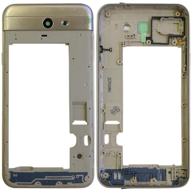For Galaxy J7 V J727V (Verizon) Rear Housing Frame (Gold) - Frame Bezel Plate by PMC Jewellery | Online Shopping South Africa | PMC Jewellery | Buy Now Pay Later Mobicred