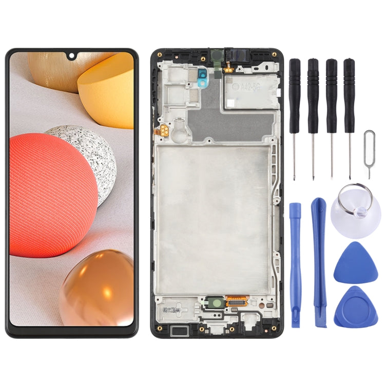 Original Super AMOLED LCD Screen for Samsung Galaxy A42 5G SM-A426 Digitizer Full Assembly with Frame (Black) - free shipping - PMc TechLife - Order now!