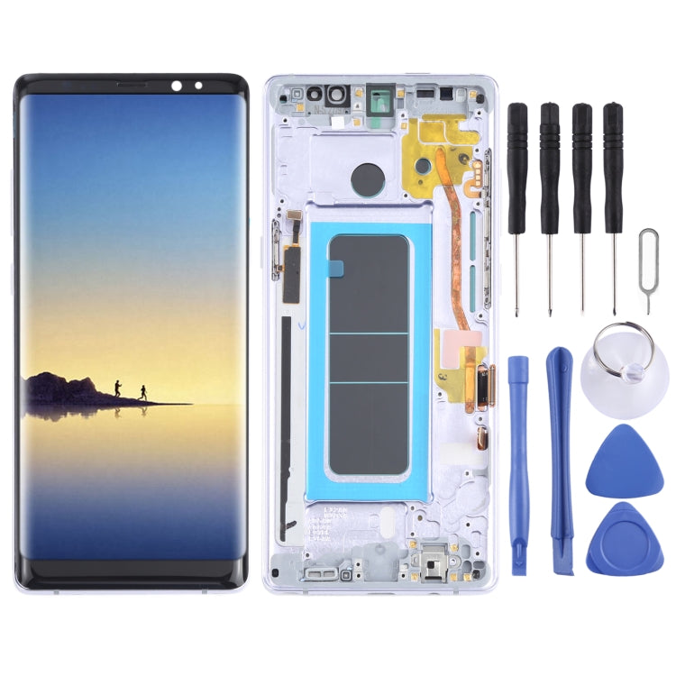 OLED LCD Screen for Samsung Galaxy Note 8 SM-N950 Digitizer Full Assembly with Frame (Purple) - free shipping - PMc TechLife - Order now!