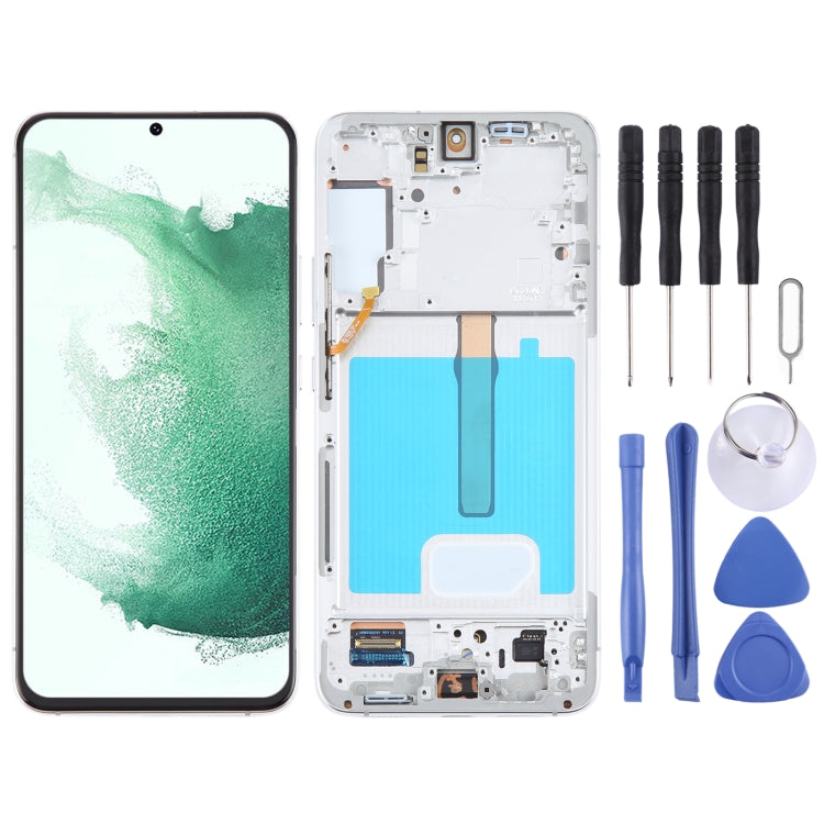 For Samsung Galaxy S22+ 5G SM-S906B Original LCD Screen Digitizer Full Assembly with Frame (White) - LCD Screen by PMC Jewellery | Online Shopping South Africa | PMC Jewellery | Buy Now Pay Later Mobicred