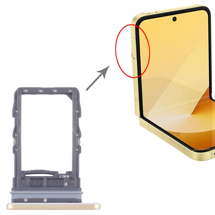 For Samsung Galaxy Z Flip6 SM-F741B Original SIM Card Tray (Gold) - Galaxy Z Series Parts by PMC Jewellery | Online Shopping South Africa | PMC Jewellery | Buy Now Pay Later Mobicred