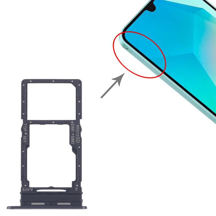 For Samsung Galaxy A16 SM-A165F Original SIM Card Tray + SIM / Micro SD Card Tray (Black) - free shipping - PMc TechLife - Order now!