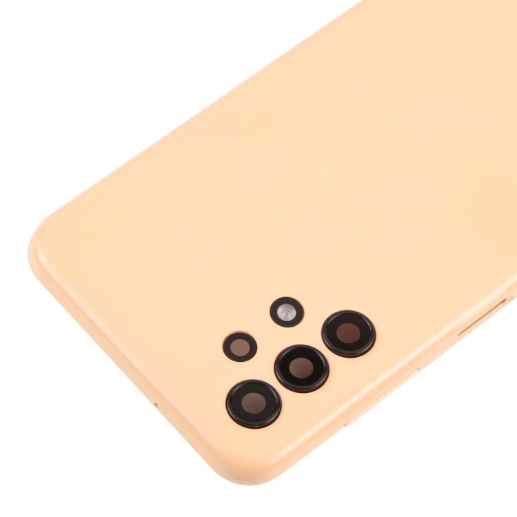 For Samsung Galaxy A13 SM-A135F Back Cover with Camera Lens Cover(Orange) - free shipping - PMC TechLife - Order now!