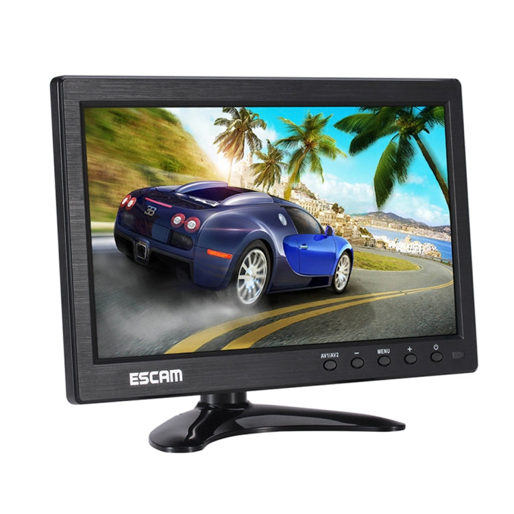 ESCAM T10 10.0 inch TFT LCD 1024x600 Monitor with VGA & HDMI & AV & BNC & USB for PC CCTV Security - DVD & LCD Player by ESCAM | Online Shopping South Africa | PMC Jewellery | Buy Now Pay Later Mobicred